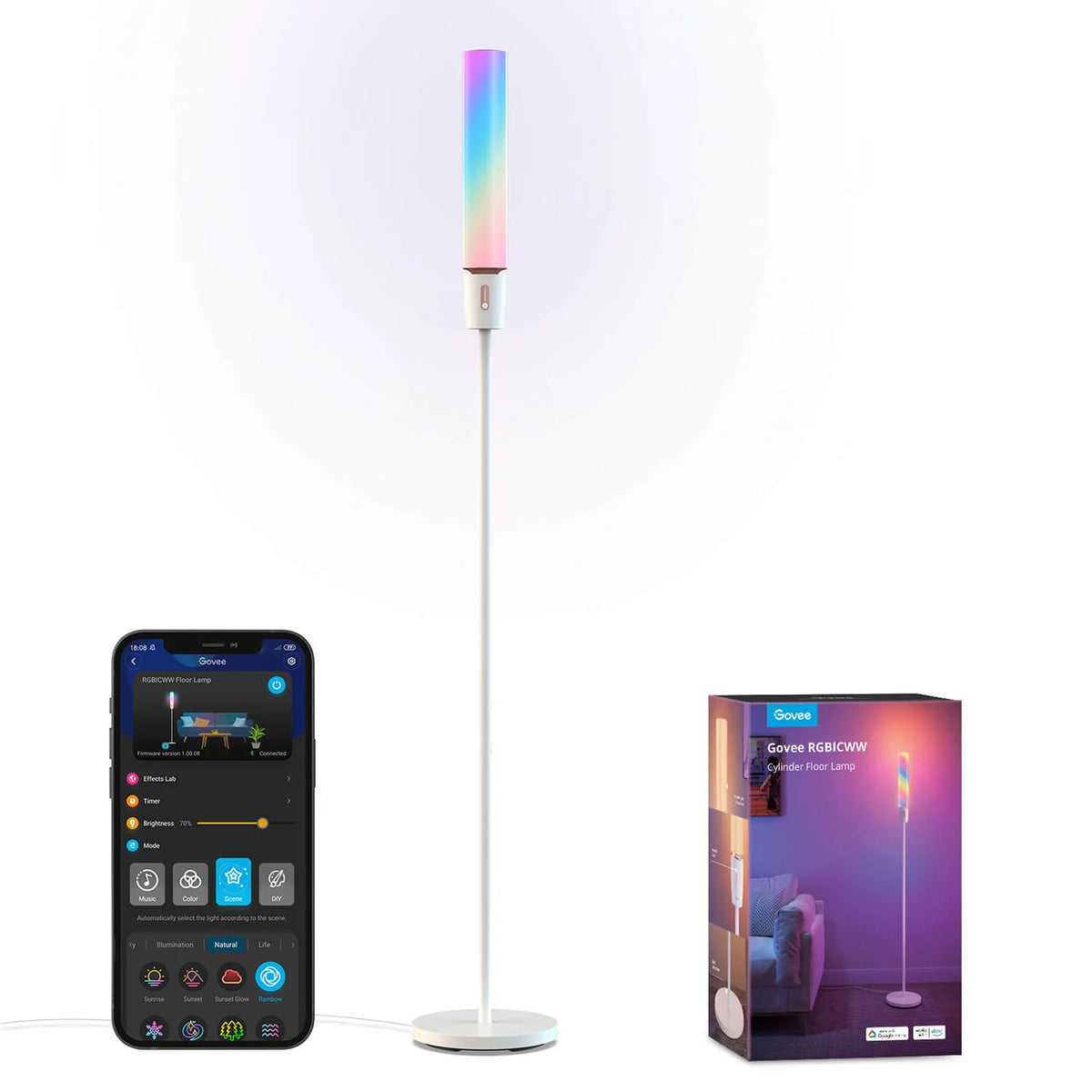 Govee RGBICWW Cylinder Floor Lamp