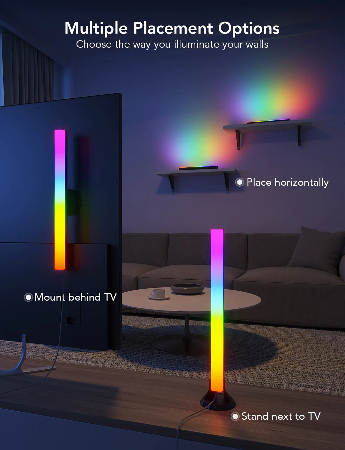 Govee RGBIC TV Light Bars for 55-75 inch TVs