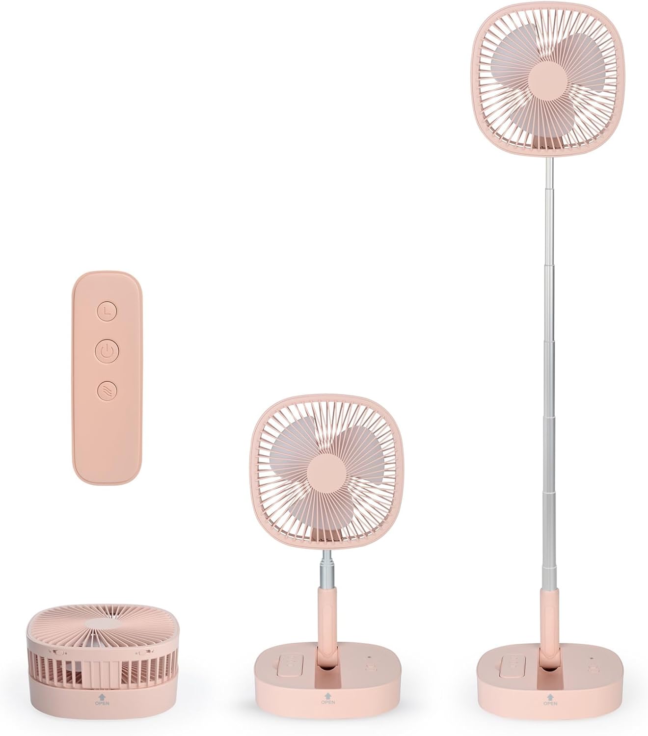 Portable Pedestal Fan - Foldaway Standing Fan Foldable Desk Fan,