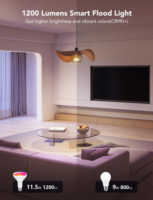Govee Smart Light Bulbs, 1200 Lumens Dimmable
