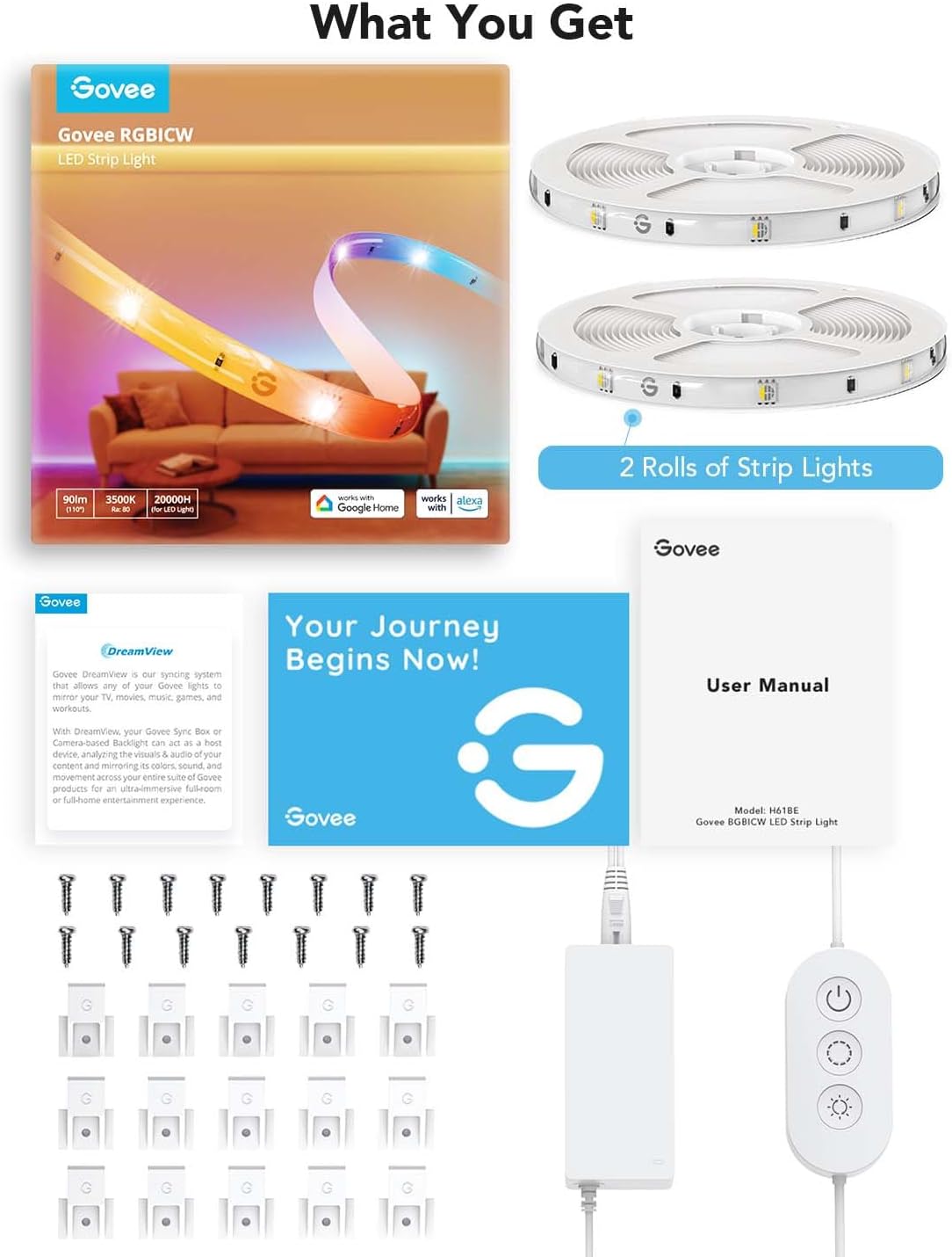 Govee RGBIC LED Strip Lights for Bedroom