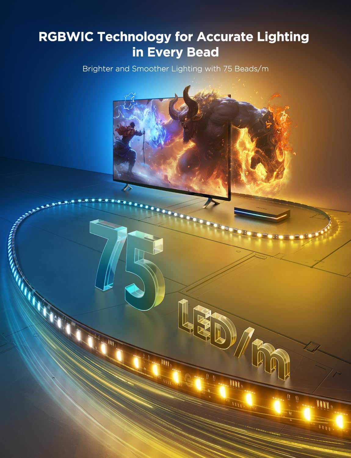 Govee HDMI 2.1 Sync Box 2, AI Sync Box with TV Backlight,