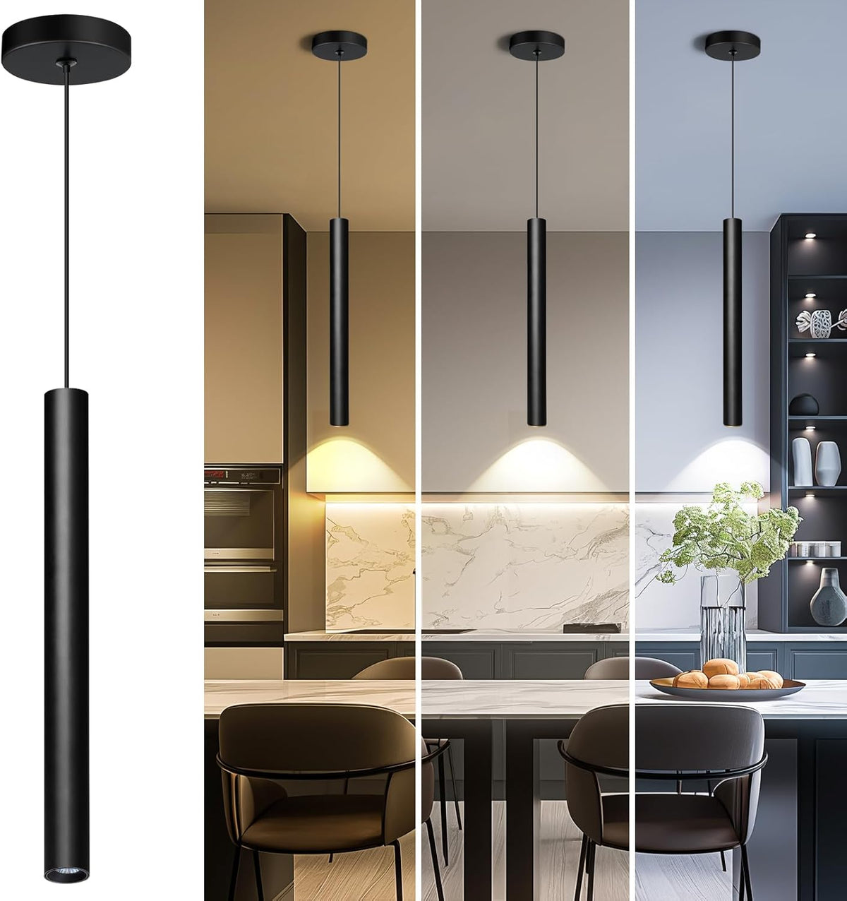 15-inch Modern Pendant Light, Dimmable