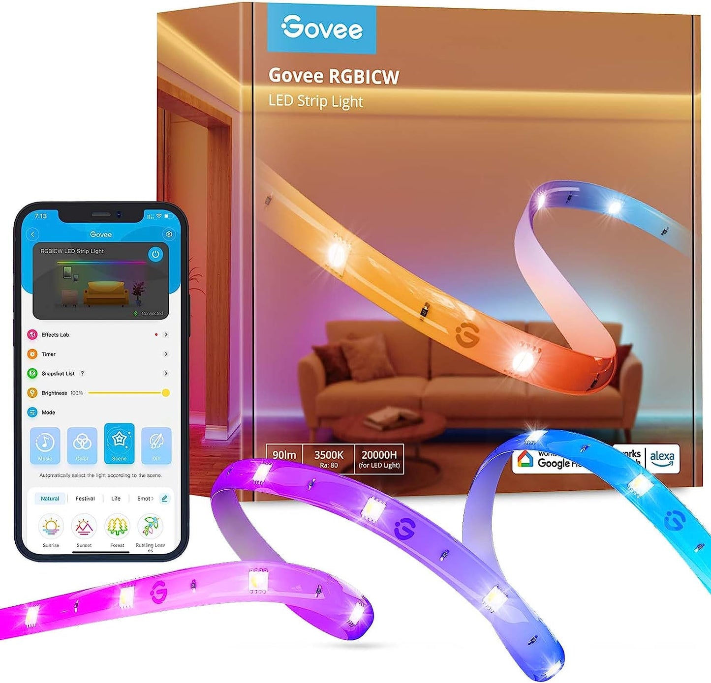 Govee RGBIC LED Strip Lights for Bedroom