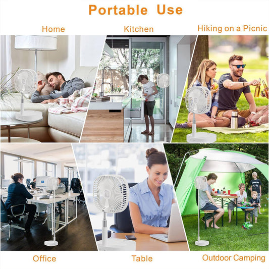 Portable Pedestal Fan - Foldaway Standing Fan Foldable Desk Fan,