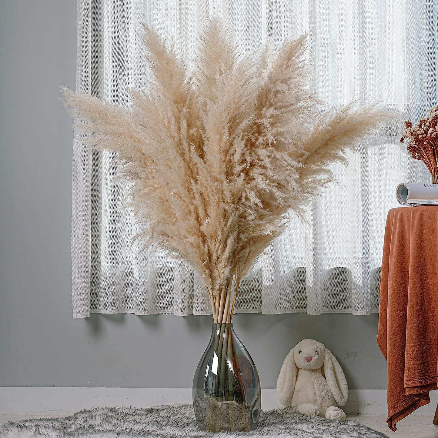 10 Stems 47In Natural Pampas Grass