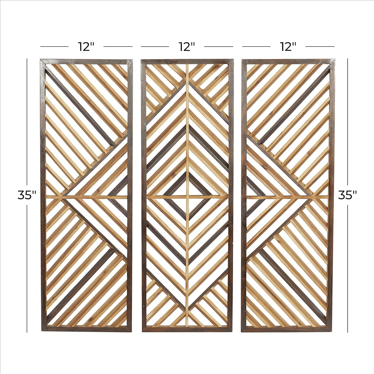 Deco 79 Wood Geometric