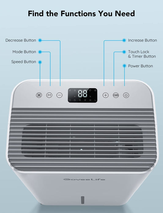 GoveeLife Smart Dehumidifier for Basement Upgraded