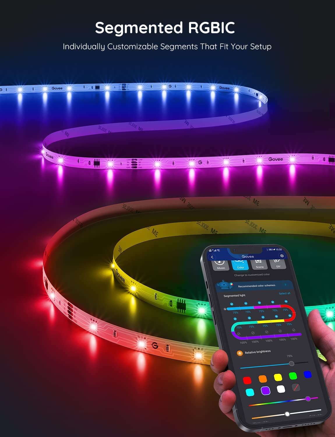 Govee RGBIC 16.4ft Smart LED Lights