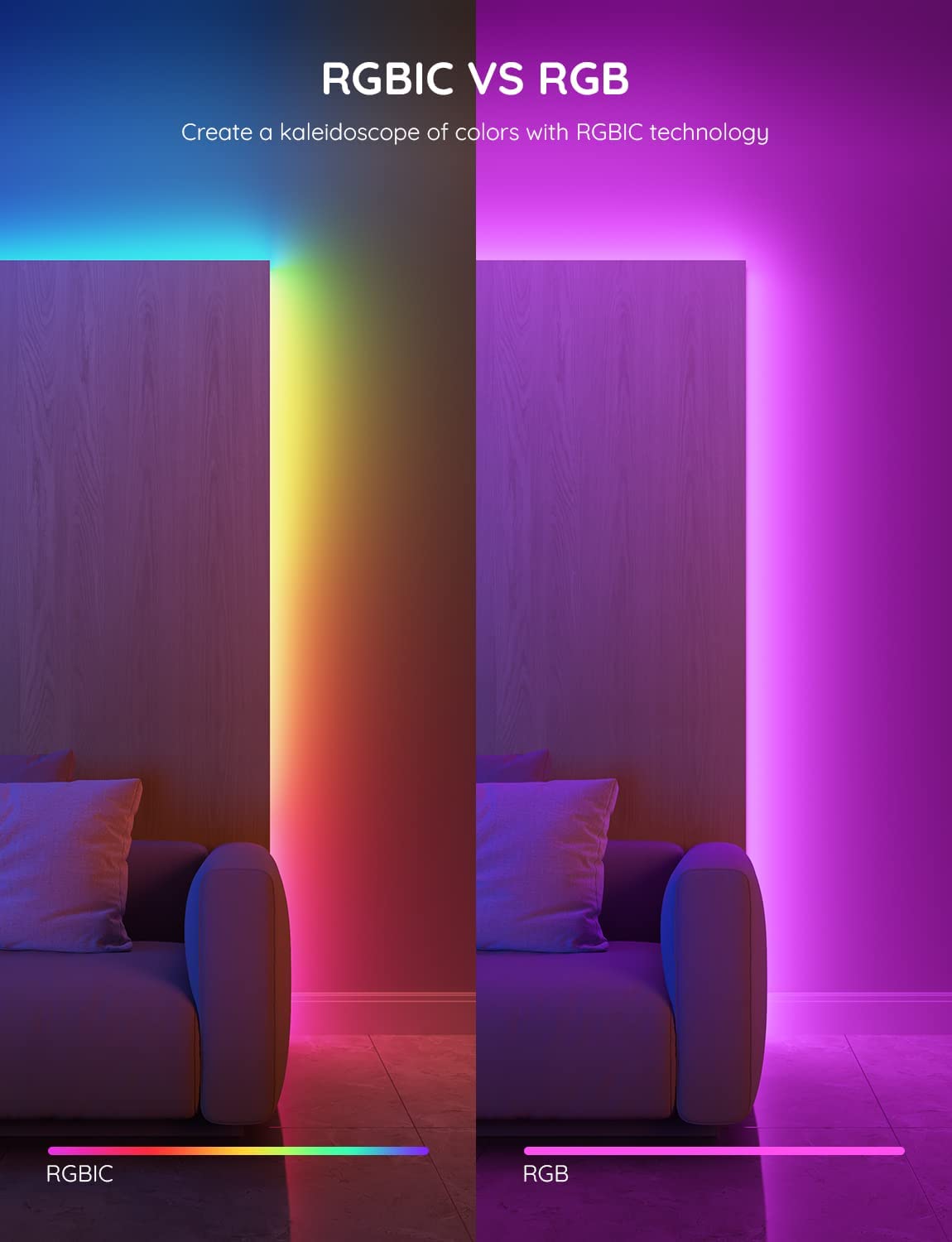 Govee RGBIC 16.4ft Smart LED Lights
