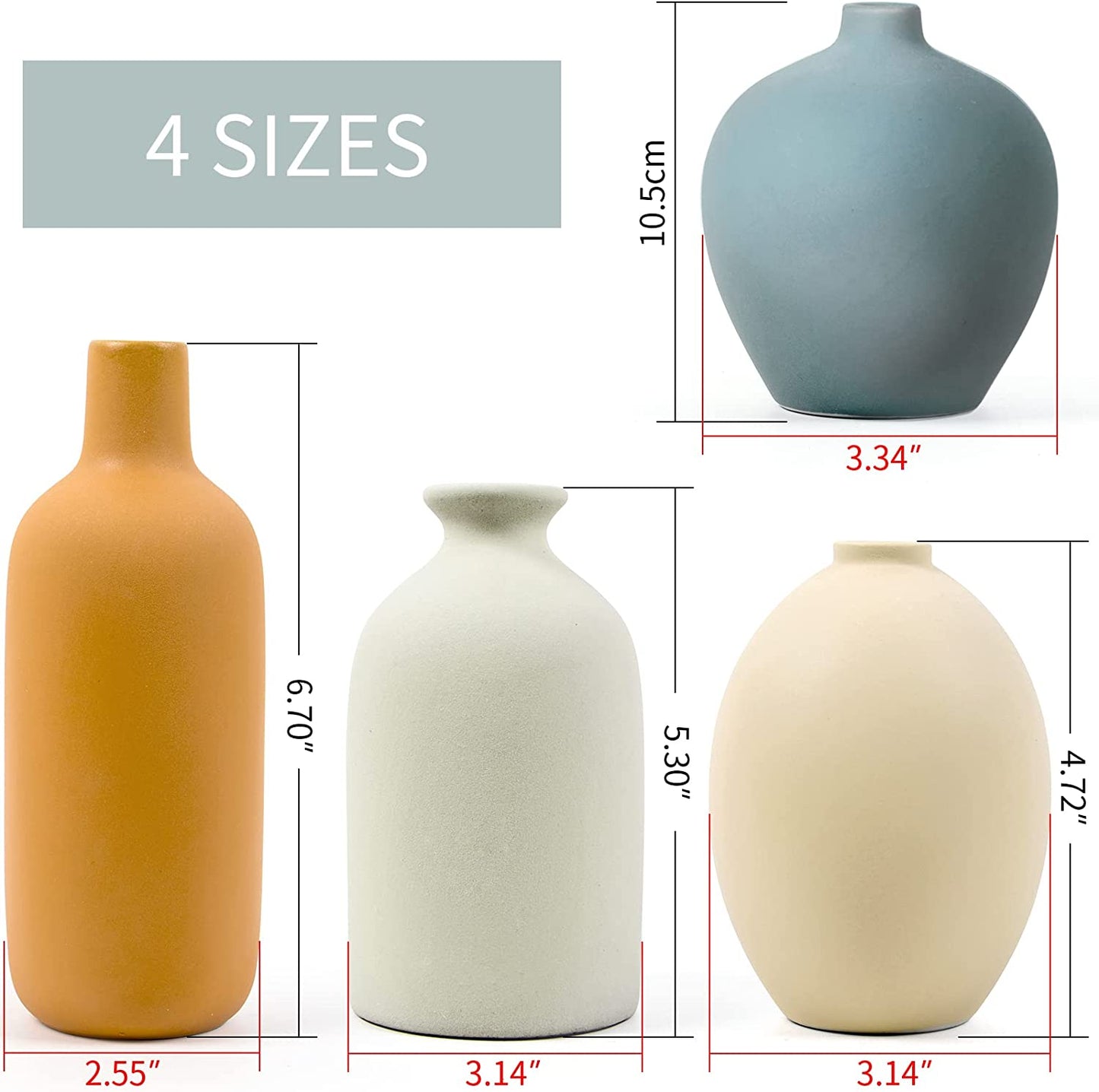 Small Vases for Dried