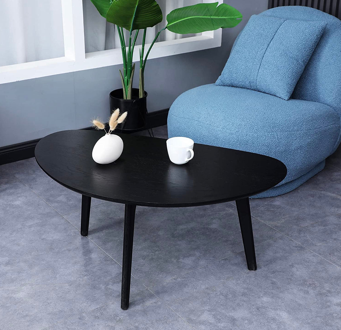 Black Oval Coffee Table