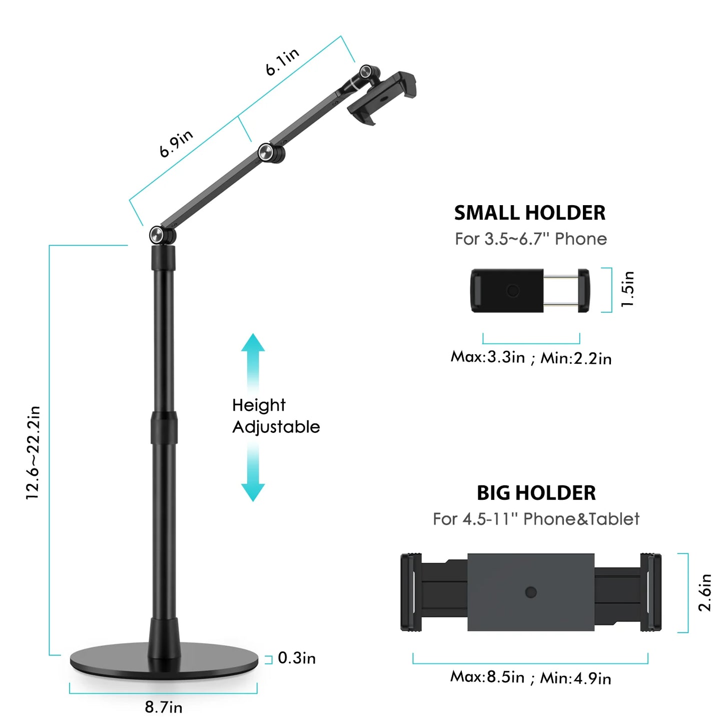 Viozon Tablet Phone Overhead Stand