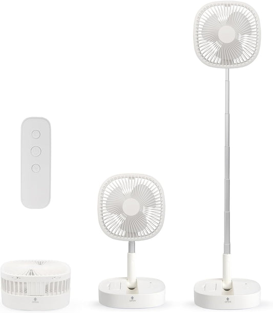 Portable Pedestal Fan - Foldaway Standing Fan Foldable Desk Fan,