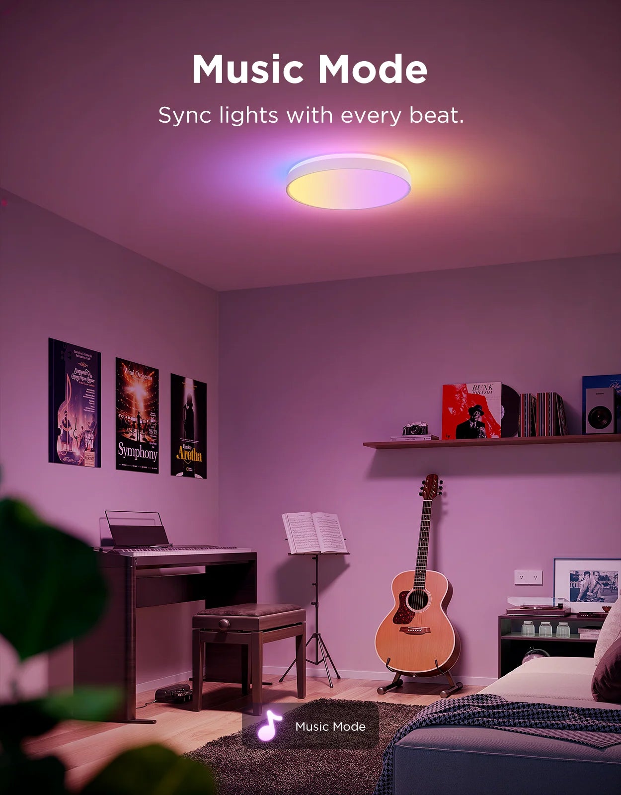 Govee 15-Inch RGBICWW Smart Ceiling Light Pro