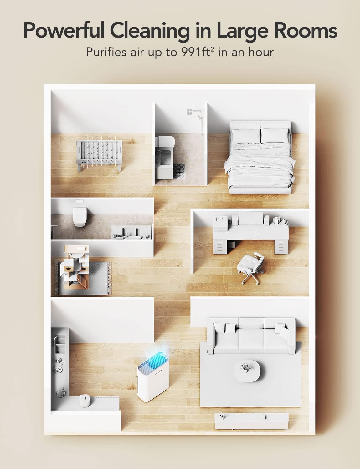 GoveeLife Smart Air Purifiers for Home Large Room