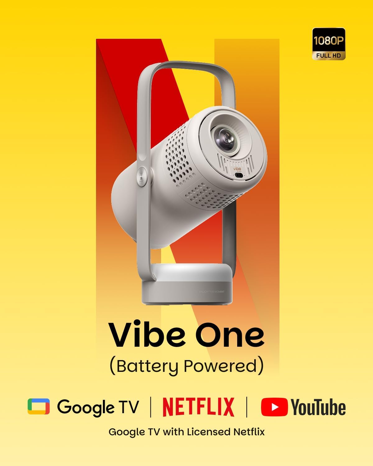 XGIMI Vibe One Battery Powered 1080P Smart Portable Projector