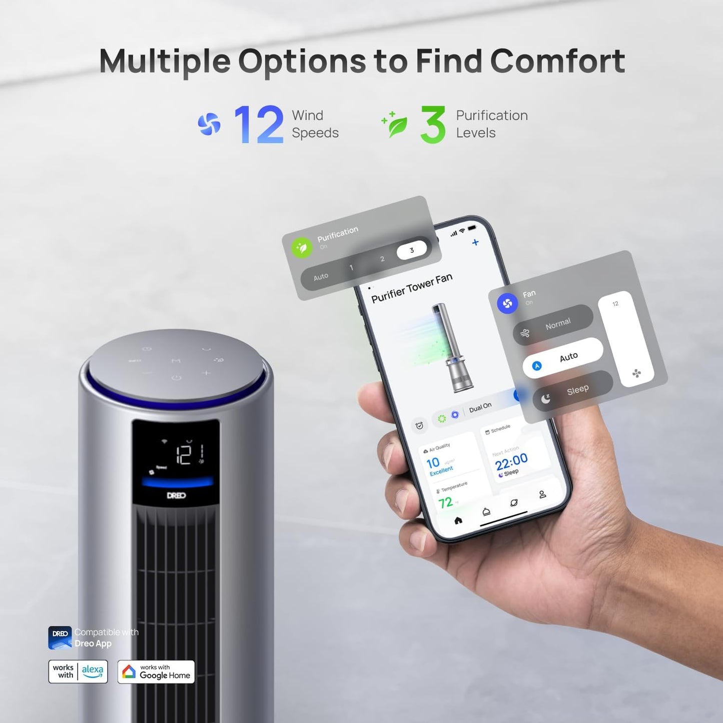 Dreo MC710S Air Purifier Tower Fan