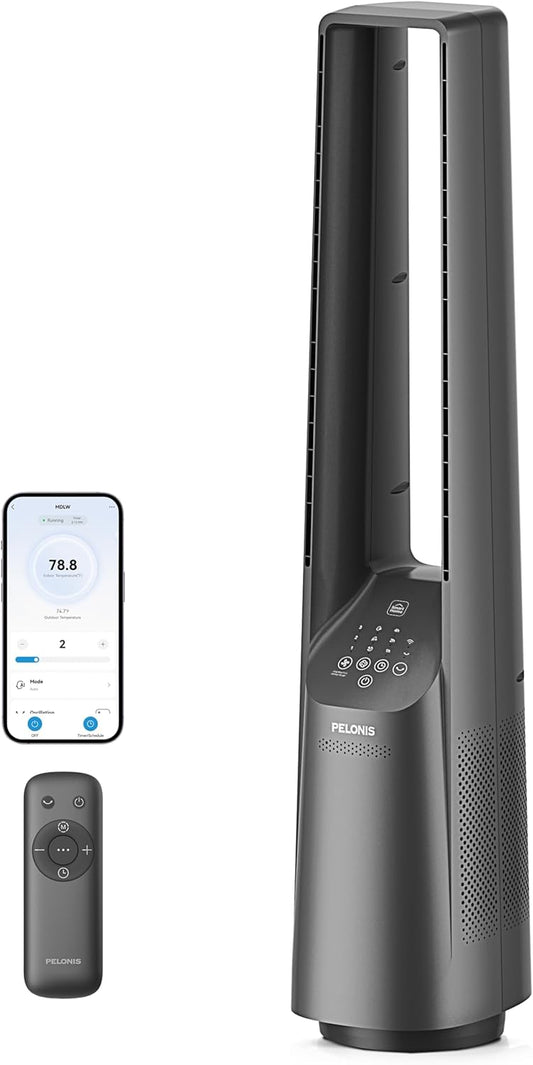 PELONIS 40" Smart Bladeless Fan for Bedrrom