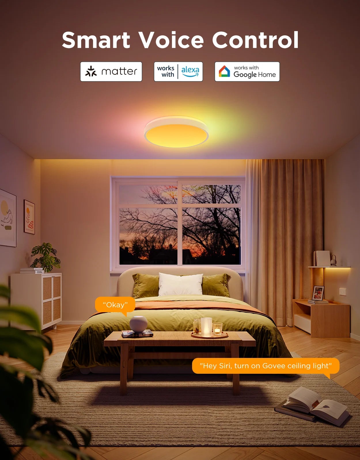Govee 15-Inch RGBICWW Smart Ceiling Light Pro