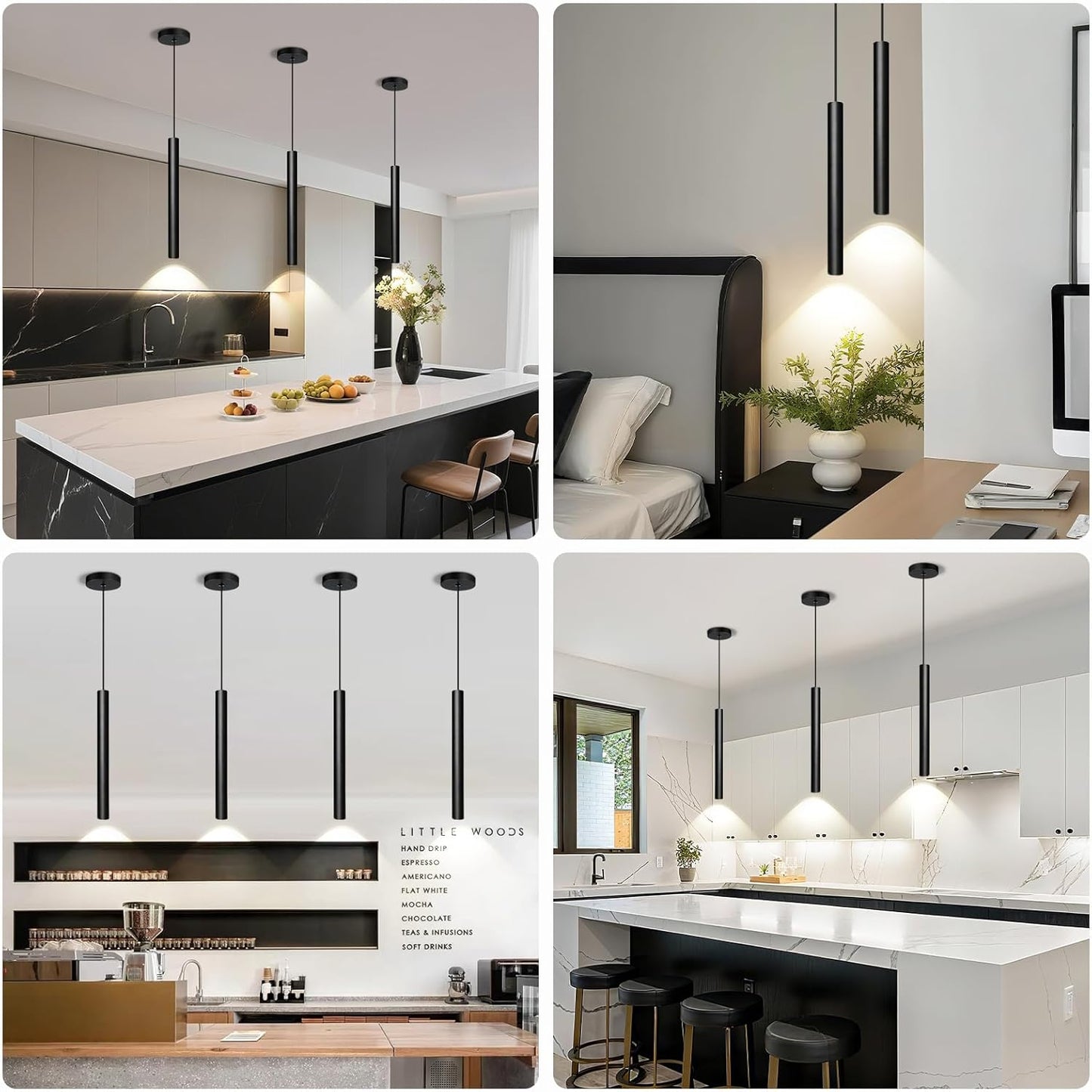 15-inch Modern Pendant Light, Dimmable
