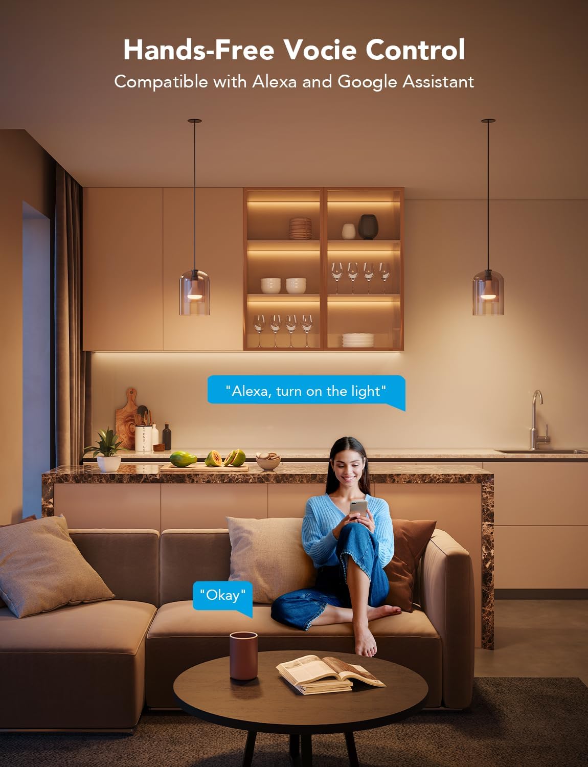Govee Smart Light Bulbs, 1200 Lumens Dimmable