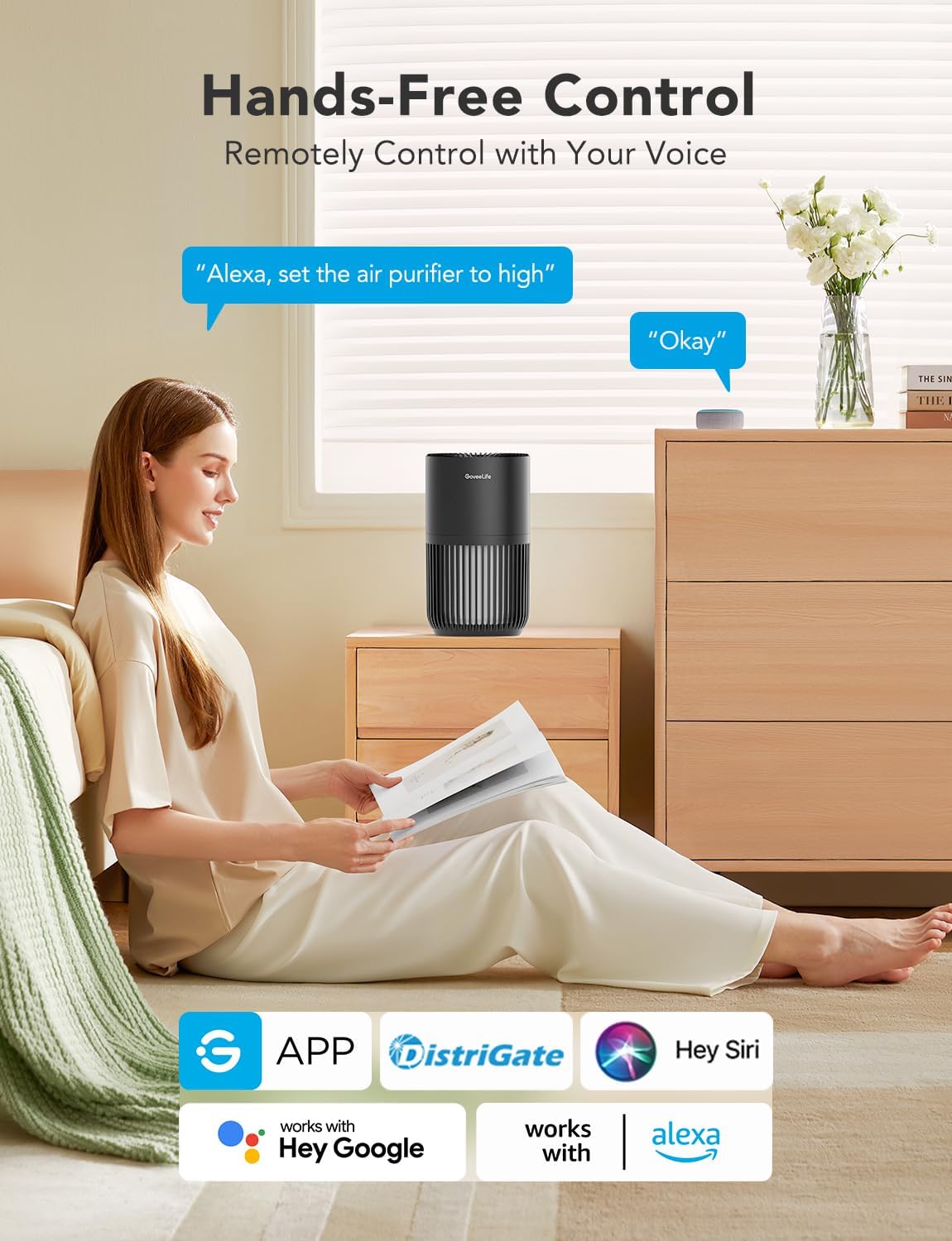 GoveeLife Mini Air Purifier for Bedroom