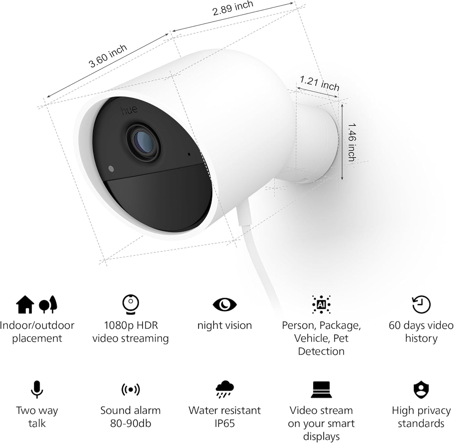 Philips Hue Secure Wired Camera-2 Pack