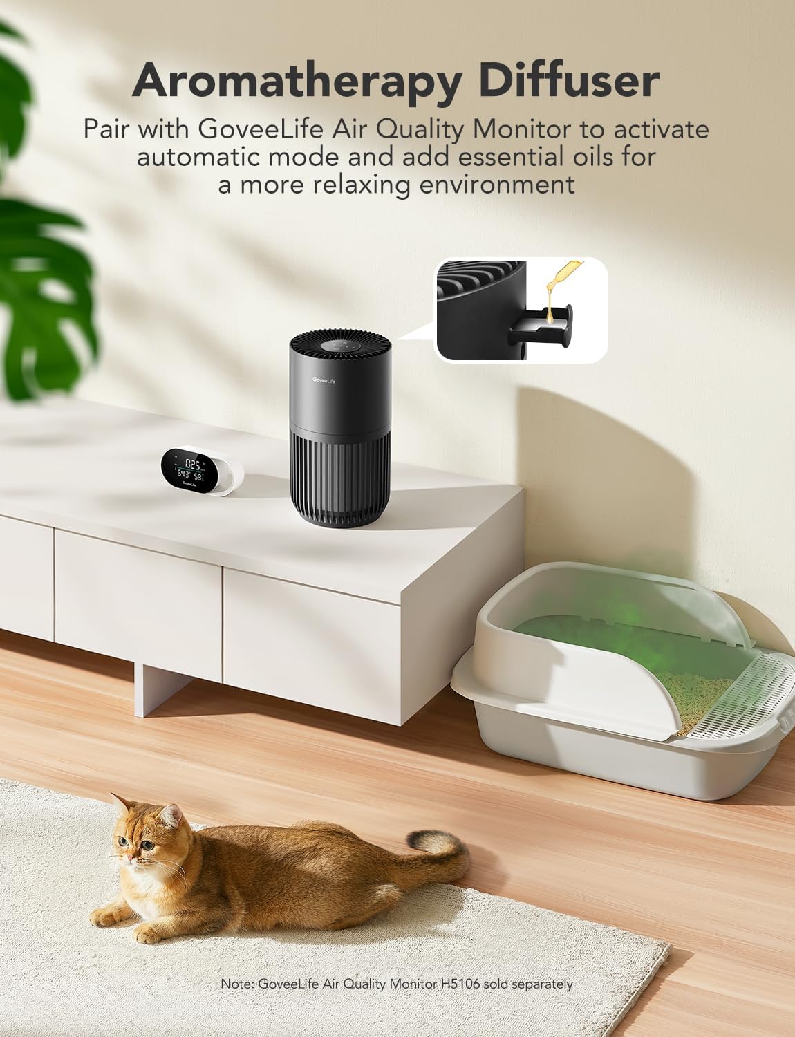 GoveeLife Mini Air Purifier for Bedroom