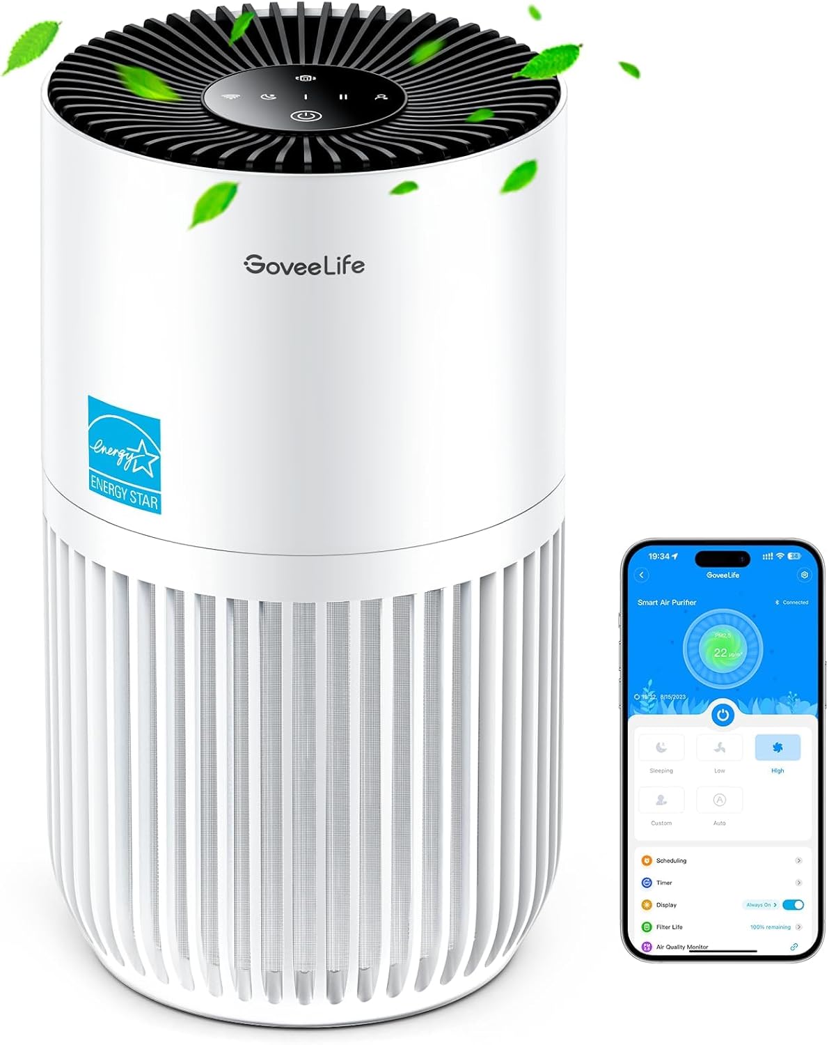 GoveeLife Mini Air Purifier for Bedroom