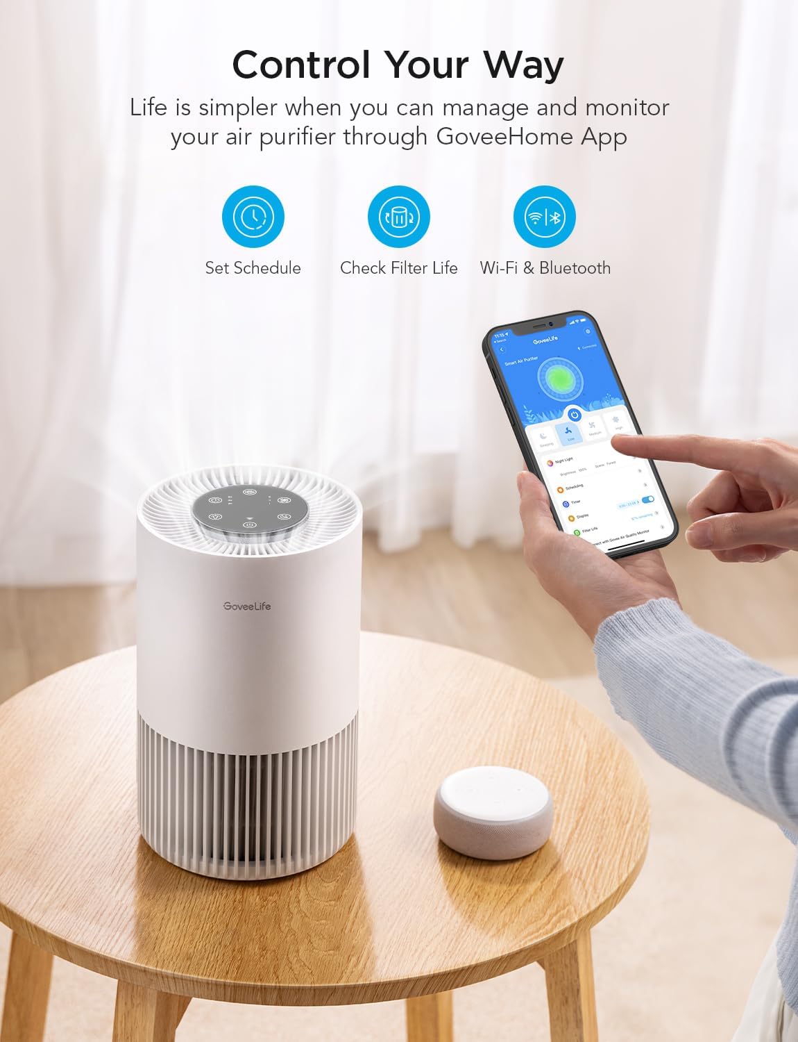 GoveeLife Smart Air Purifiers for Bedroom