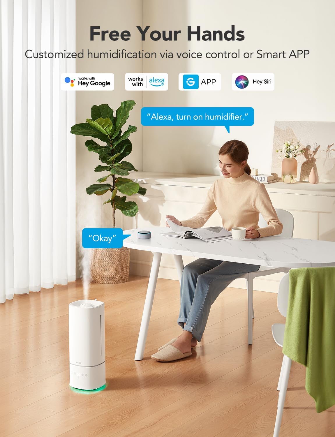 GoveeLife Humidifiers for Bedroom 6L