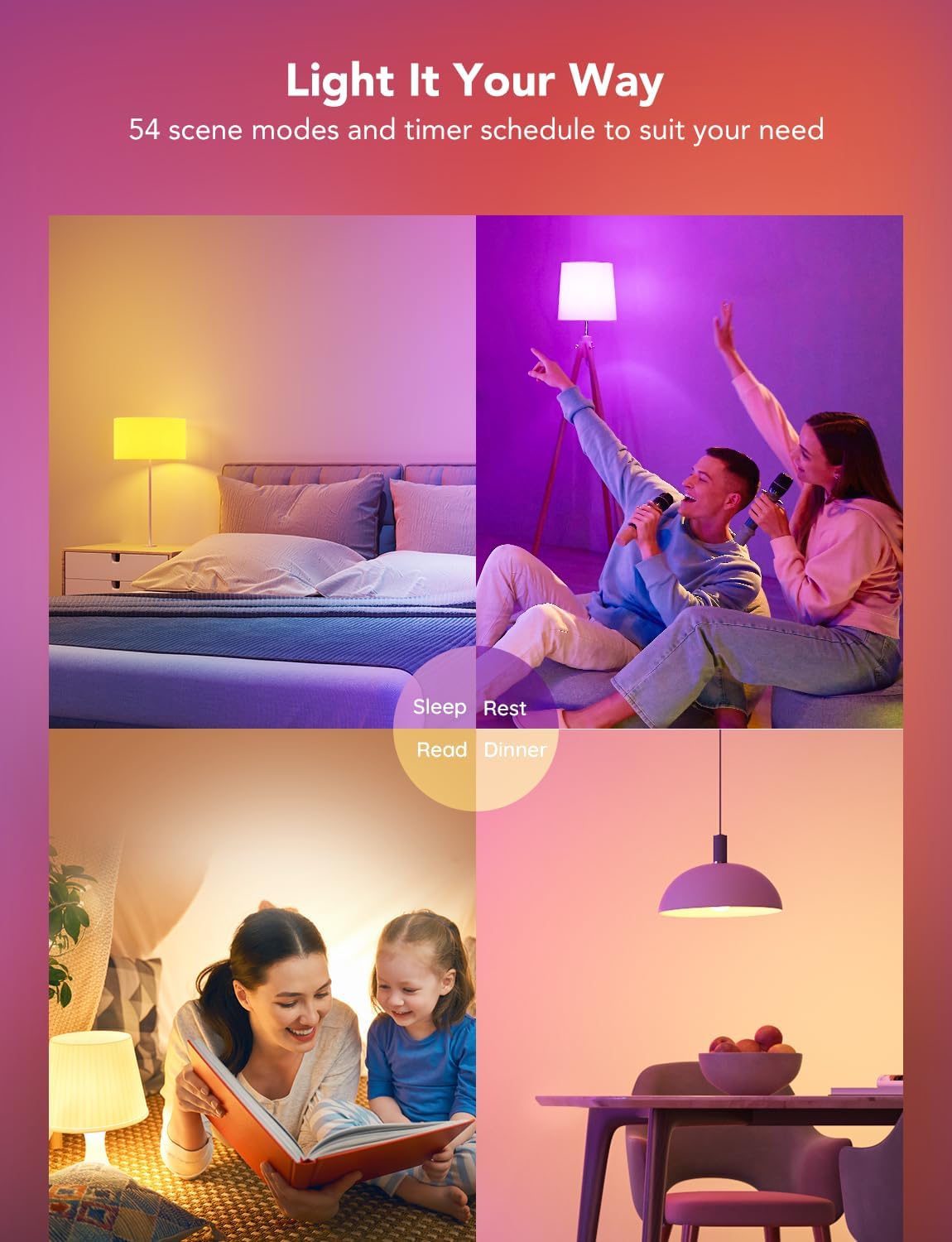 Govee Smart Light Bulbs, 1200 Lumens Dimmable