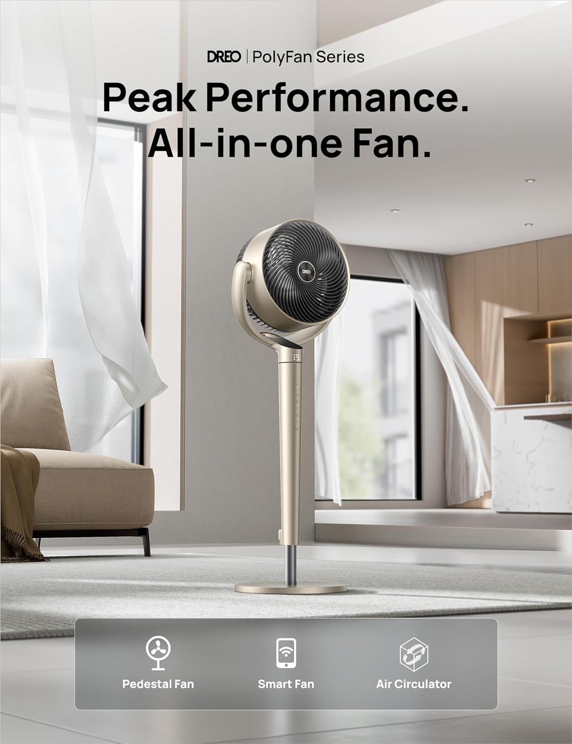 Dreo Pedestal Fans with Smart Control