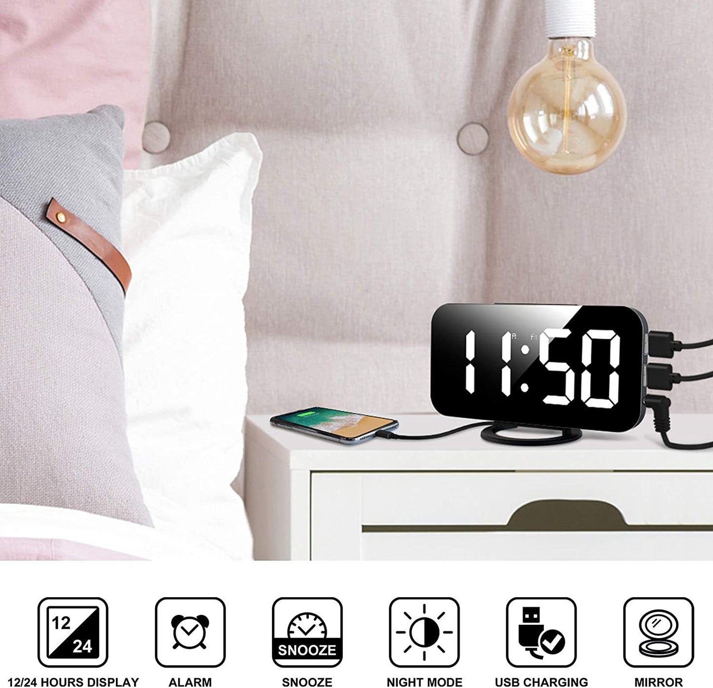 Lamisola Digital Alarm Clock